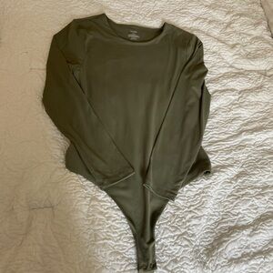 Nuuds Olive Long Sleeve Bodysuit